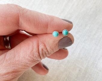 Sterling Silver Turquoise Stud Earring