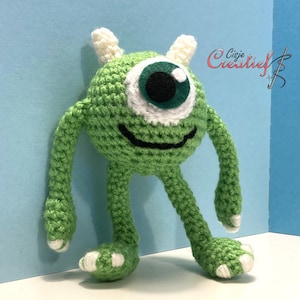 Mike Wazowski - Monsters Inc. Amigurumi Crochet Pattern PDF (English / Dutch) ~ CisjeCreatief