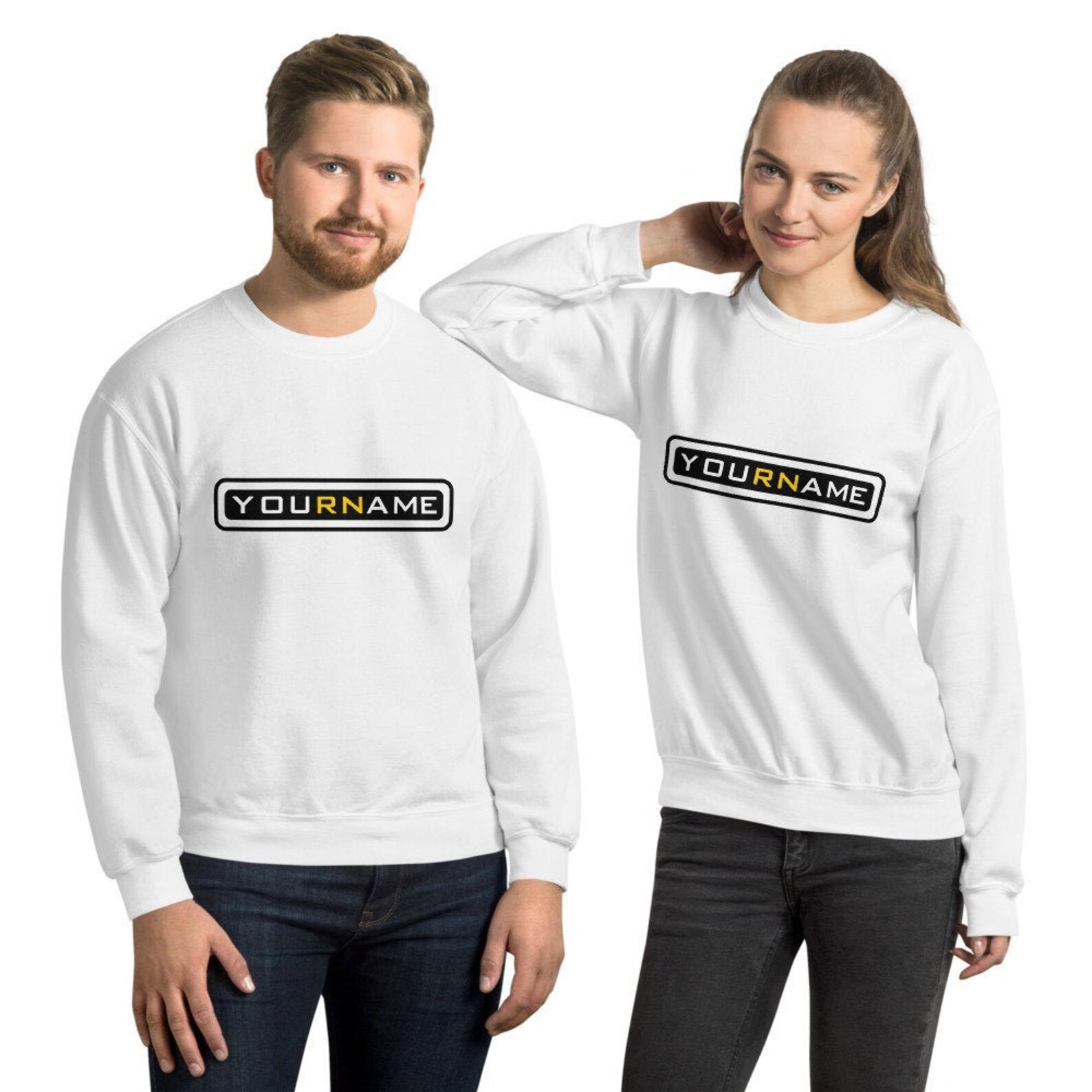 YourName Brazzers Style Custom Name Unisex Sweatshirt Custom | Etsy