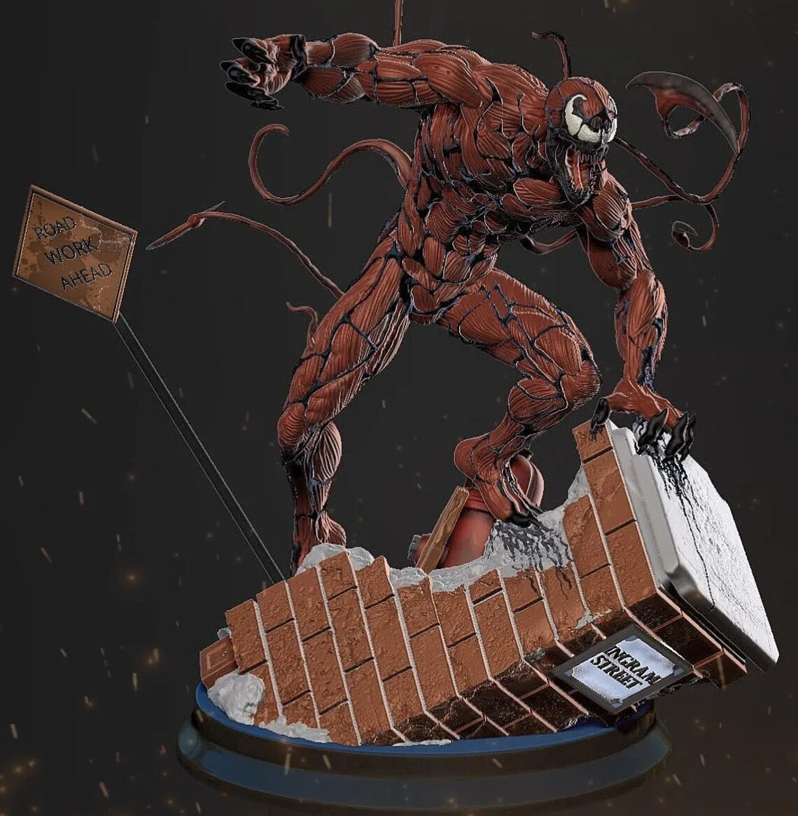 Carnage 3D Figure STL 3D Models Etsy