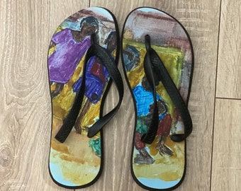 Kids at Play - African Pattern flip flop - Flip Flops for Men - Flip  Flops for Ladies-Summer- Holiday footwear- Unisex flip flops-Colour