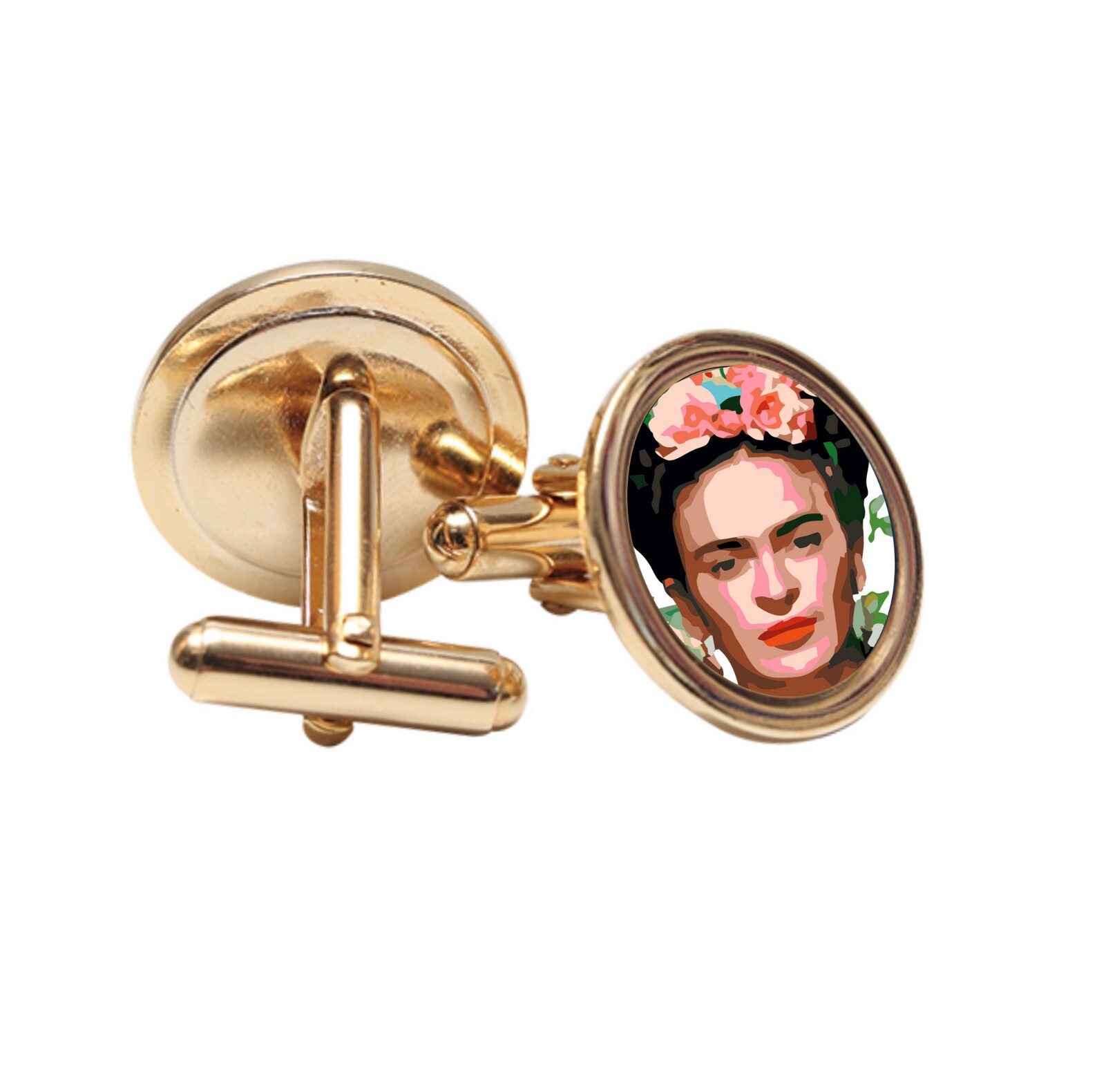 Kahlo Cufflinks Quirky Gift Unisex Cufflink Hand Made Cufflinks Father