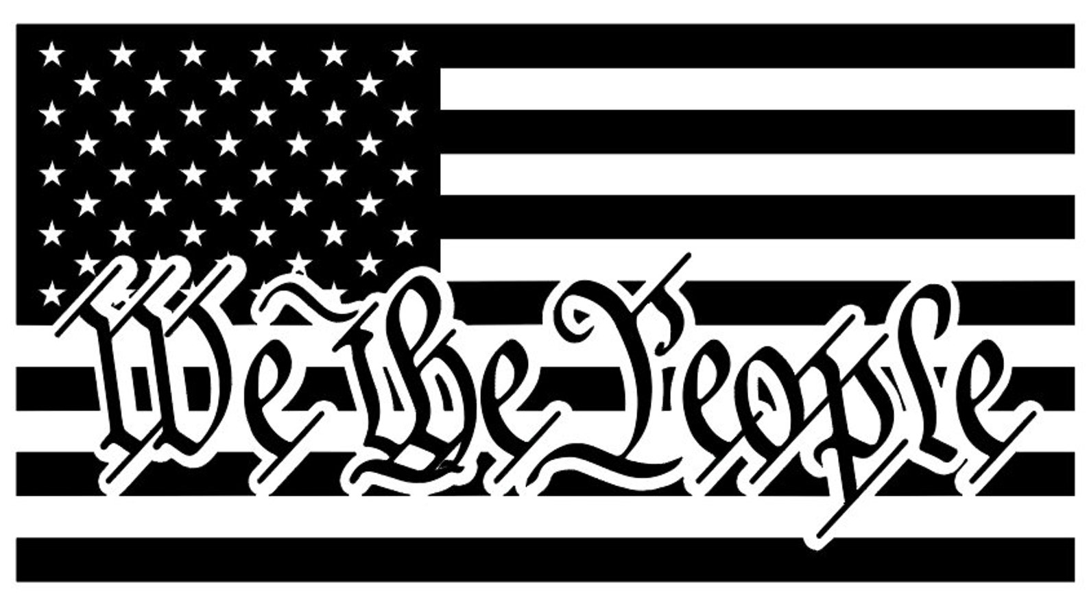 We The People Flag Decal