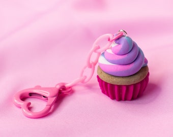 Cupcake Keychain Clip on Plush Hanger Figures Cupcake Sprinkles Multicolor 4x2in Cupcake Keychain Clip on Plush Hanger Figures Cupcake Sprinkles Multicolor 4x2in