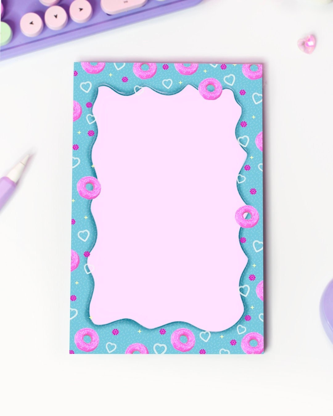 Donut Notepad, Kawaii Notepad, Kawaii Stationary, Cute Staionary