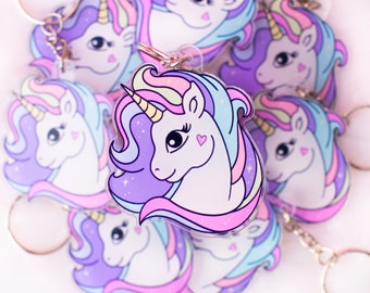 Unicorn Keychain, Cute Keychain, Rainbow Unicorn Keychains, Magical Keychain