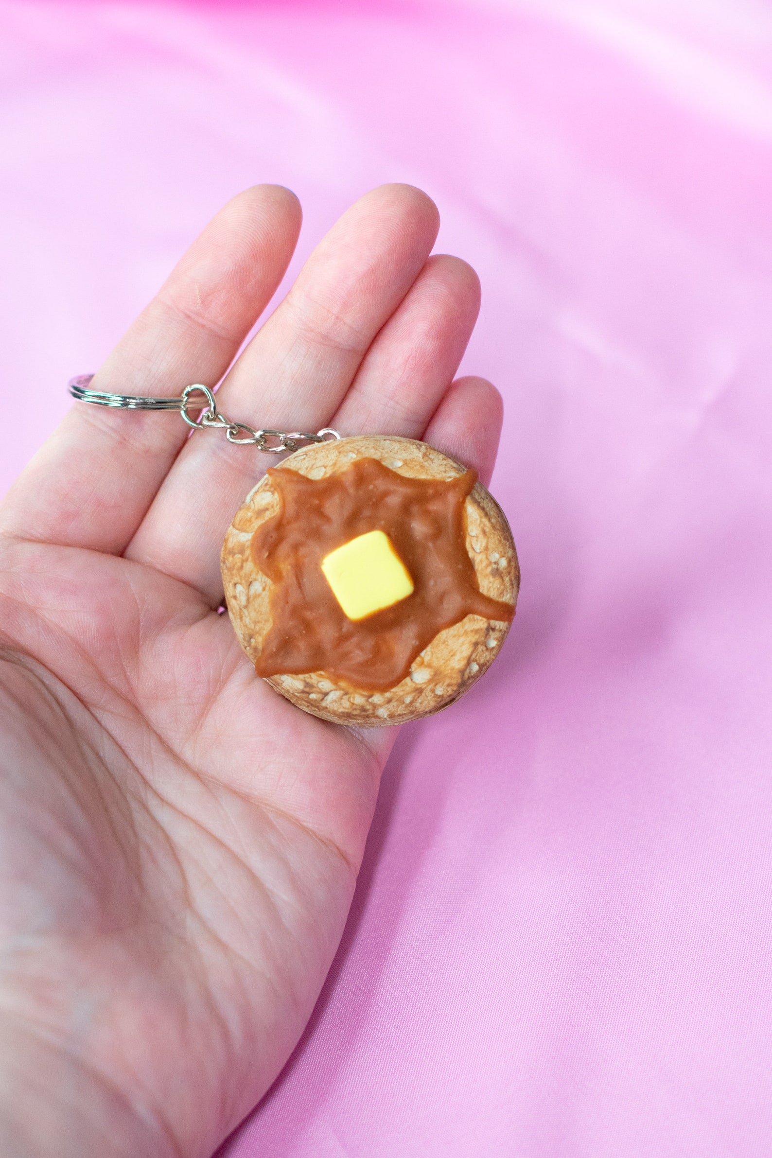 Pancake Keychain Pancakes with Maple Syrup Kawaii Keychains Etsy