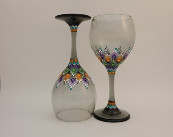 Download Mandala Wine Glass Etsy