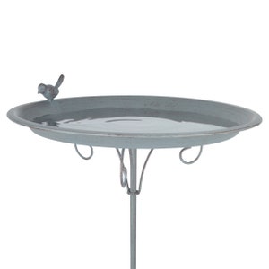 Enchanting bird trough on rod GREY 2, also suitable for bird food Country house