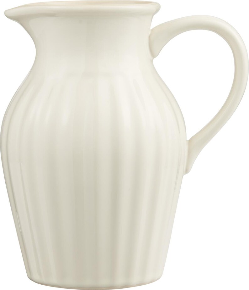 Landhaus Steingut Krug, Kanne Mynte Butter Creme 1,7 L Bild 3