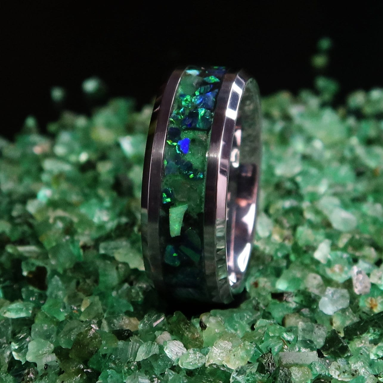 Mens emerald engagement best sale rings