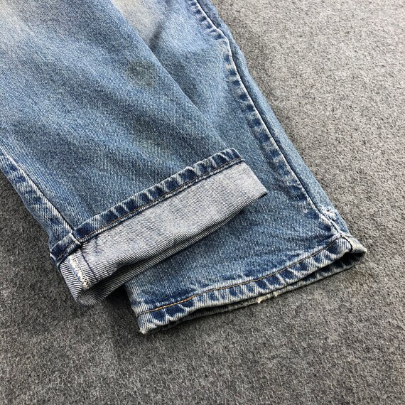 Size 28x29 90s Vintage Blue Wash Levis 550 Jeans … - image 4