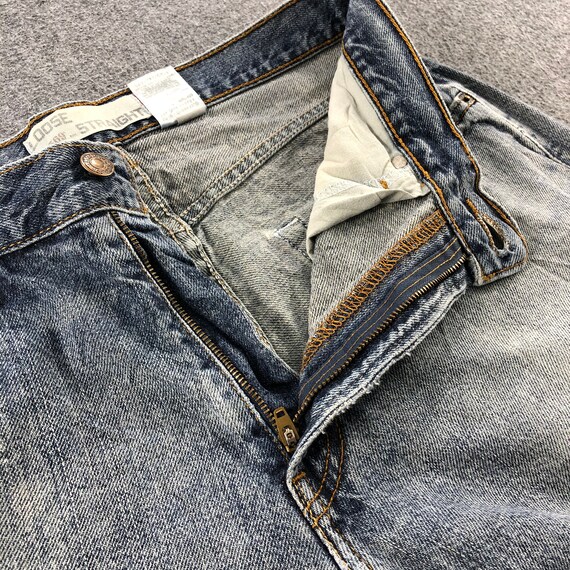 Size 34x28.5 Vintage Distress Levis 569 Jeans Dar… - image 5