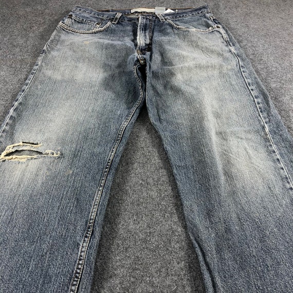 Size 34x28.5 Vintage Distress Levis 569 Jeans Dar… - image 8