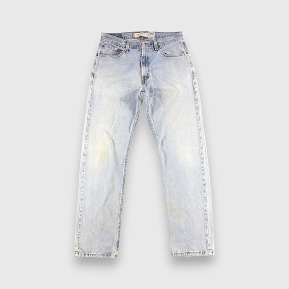 Size 33x32.5 Vintage Light Wash Levis 505 Jeans F… - image 1