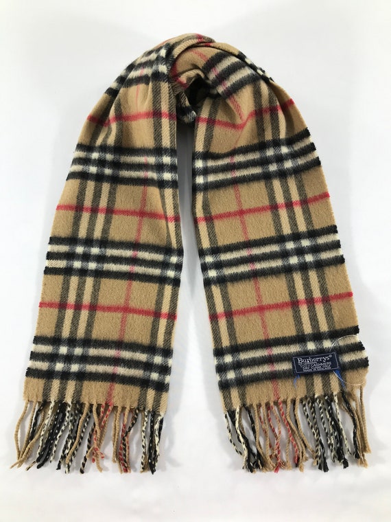 Vintage Burberry Scarf Luxury Accessories Wool Sca
