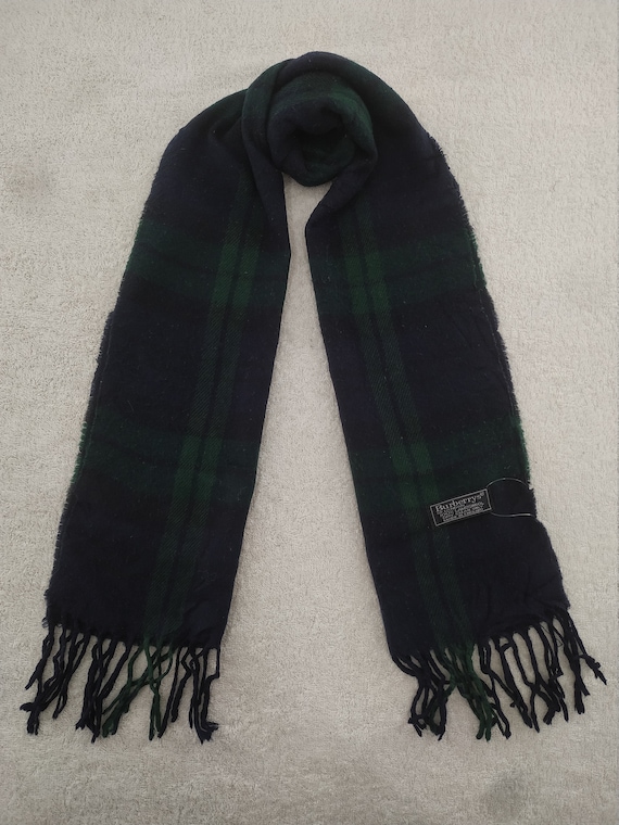 Vintage Burberry Scarf Luxury Accessories Wool Sca