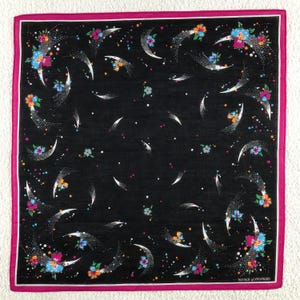 Kansai Yamamoto Handkerchief Bandana Babushka Wrap Authentic Accessories Luxury Neckwear New Year gift Pocket square