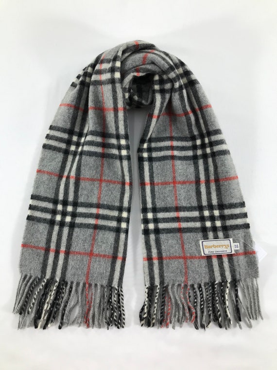 Vintage Burberry Scarf Luxury Accessories Wool Sca
