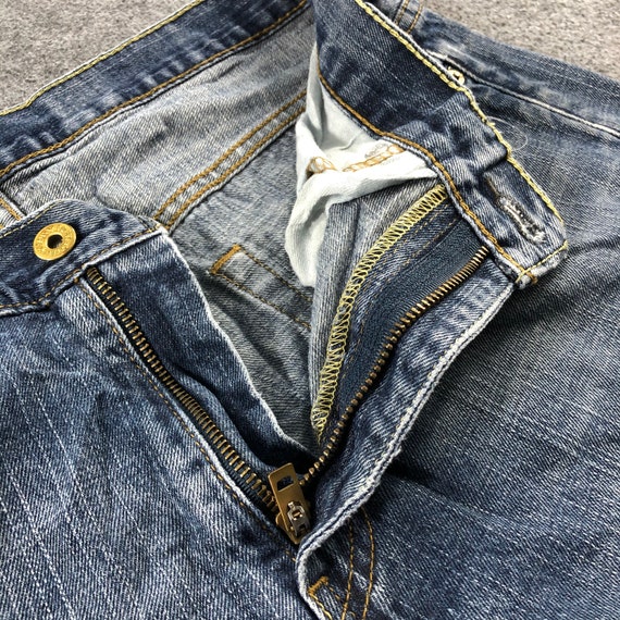 Size 33x31.5 Vintage Blue Wash Levis 569 Jeans Le… - image 8