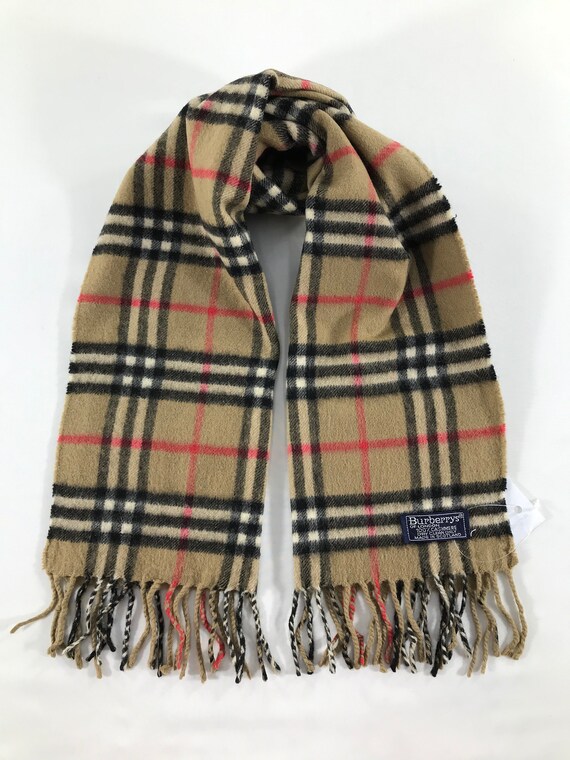 Vintage Burberry Scarf Luxury Accessories Wool Sca