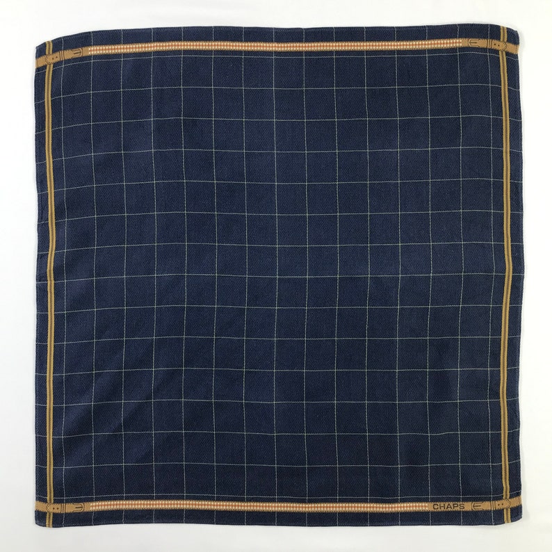 Vintage Chaps Handkerchief Pocket Square Neckerchief Face Mask Floral Babushka Bandana Accessories Head Band Hair Tie