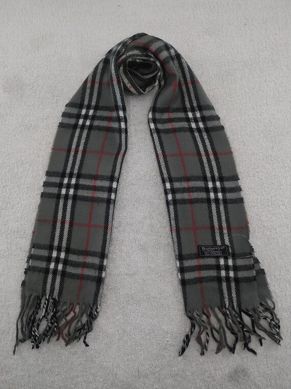 Vintage Burberry Scarf Luxury Accessories Wool Sca