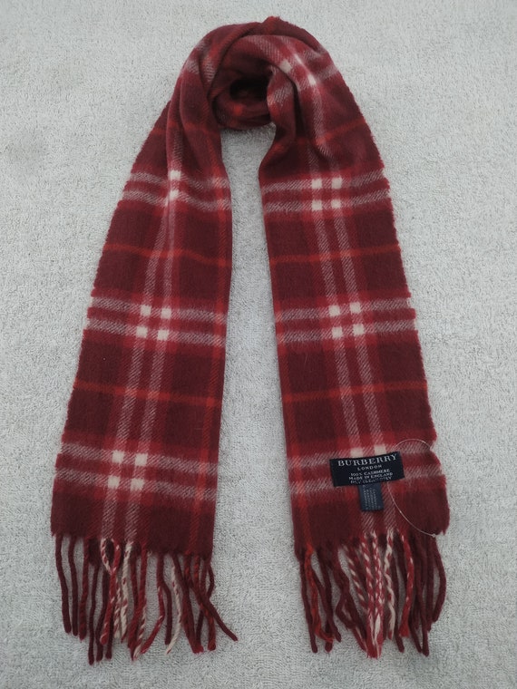 Vintage Burberry Scarf Luxury Accessories Wool Sca