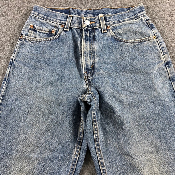 Size 28x29 90s Vintage Blue Wash Levis 550 Jeans … - image 10