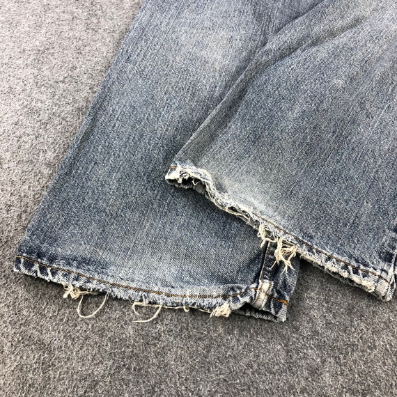 Size 34x28.5 Vintage Distress Levis 569 Jeans Dar… - image 4