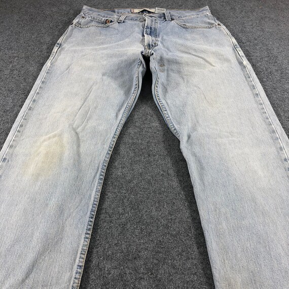 Size 33x32.5 Vintage Light Wash Levis 505 Jeans F… - image 9