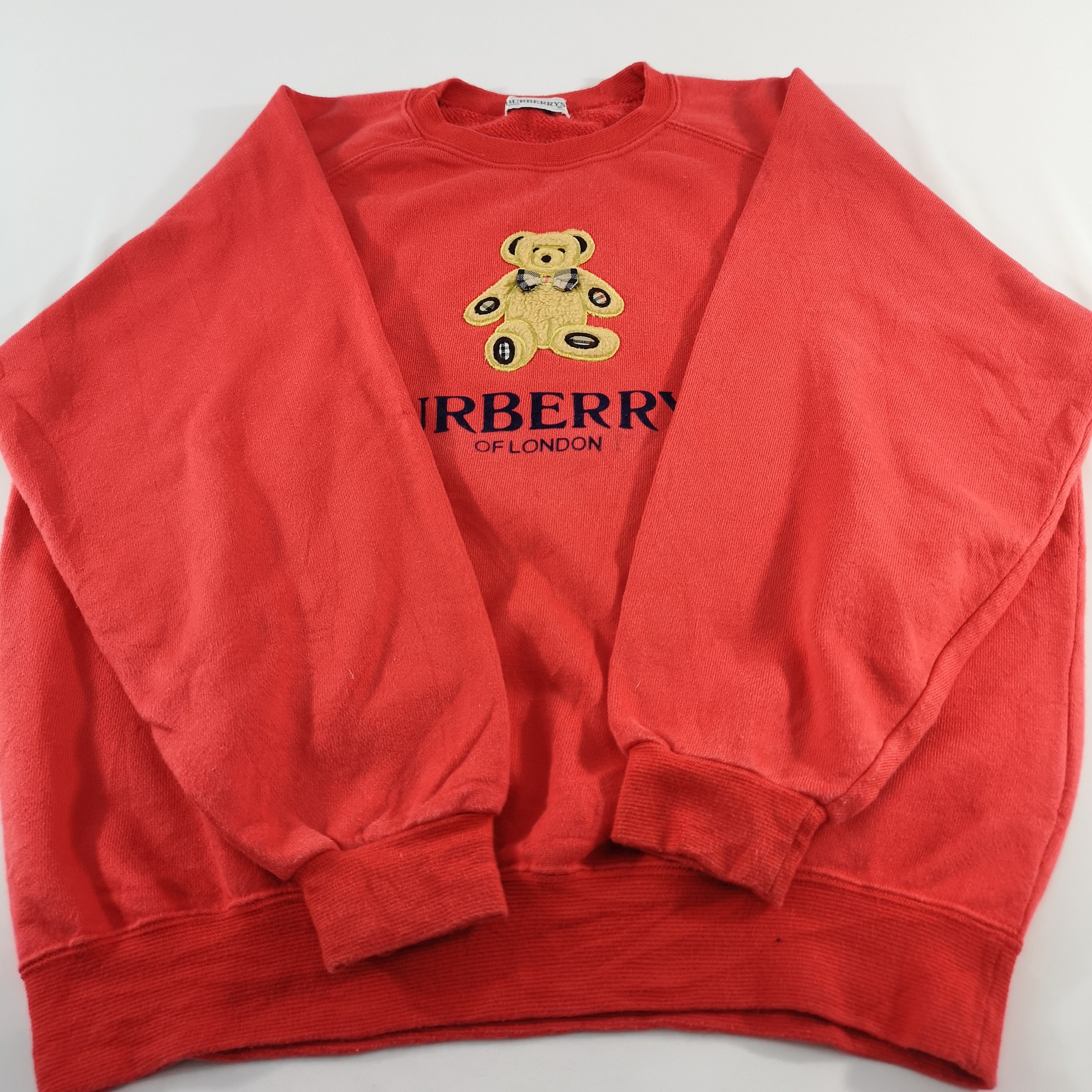 Vintage Burberrys Sweatshirt Nova Check Bear Embroidery | Etsy