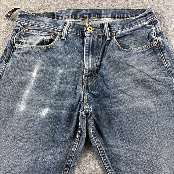 Size 33x31.5 Vintage Blue Wash Levis 569 Jeans Le… - image 10