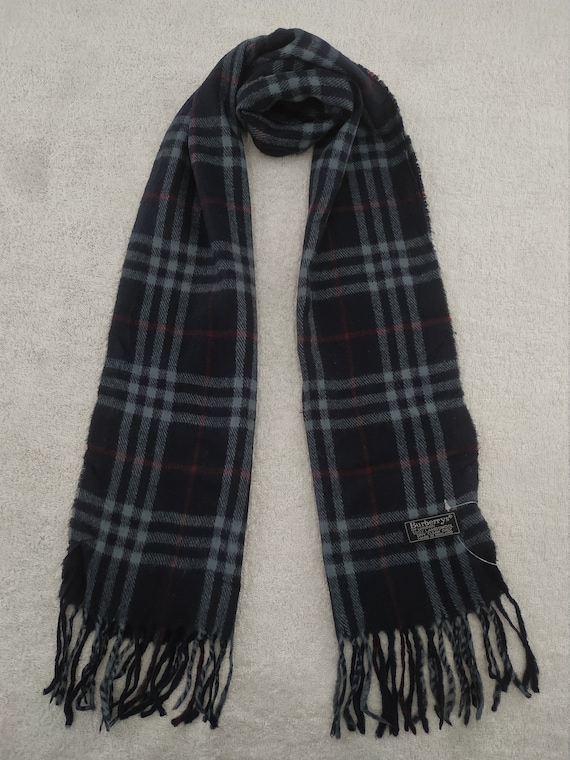 Vintage Burberry Scarf Luxury Accessories Wool Sca