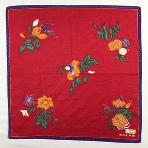 NWT Hanae Mori Handkerchief Bandana Babushka Wrap Authentic Accessories Luxury Neckwear New Year gift Pocket square