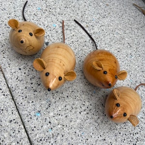 Handmade wooden mouse