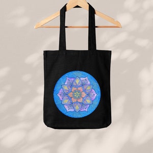Trippy Mandala - Woven Tote Bag - Organic Cotton