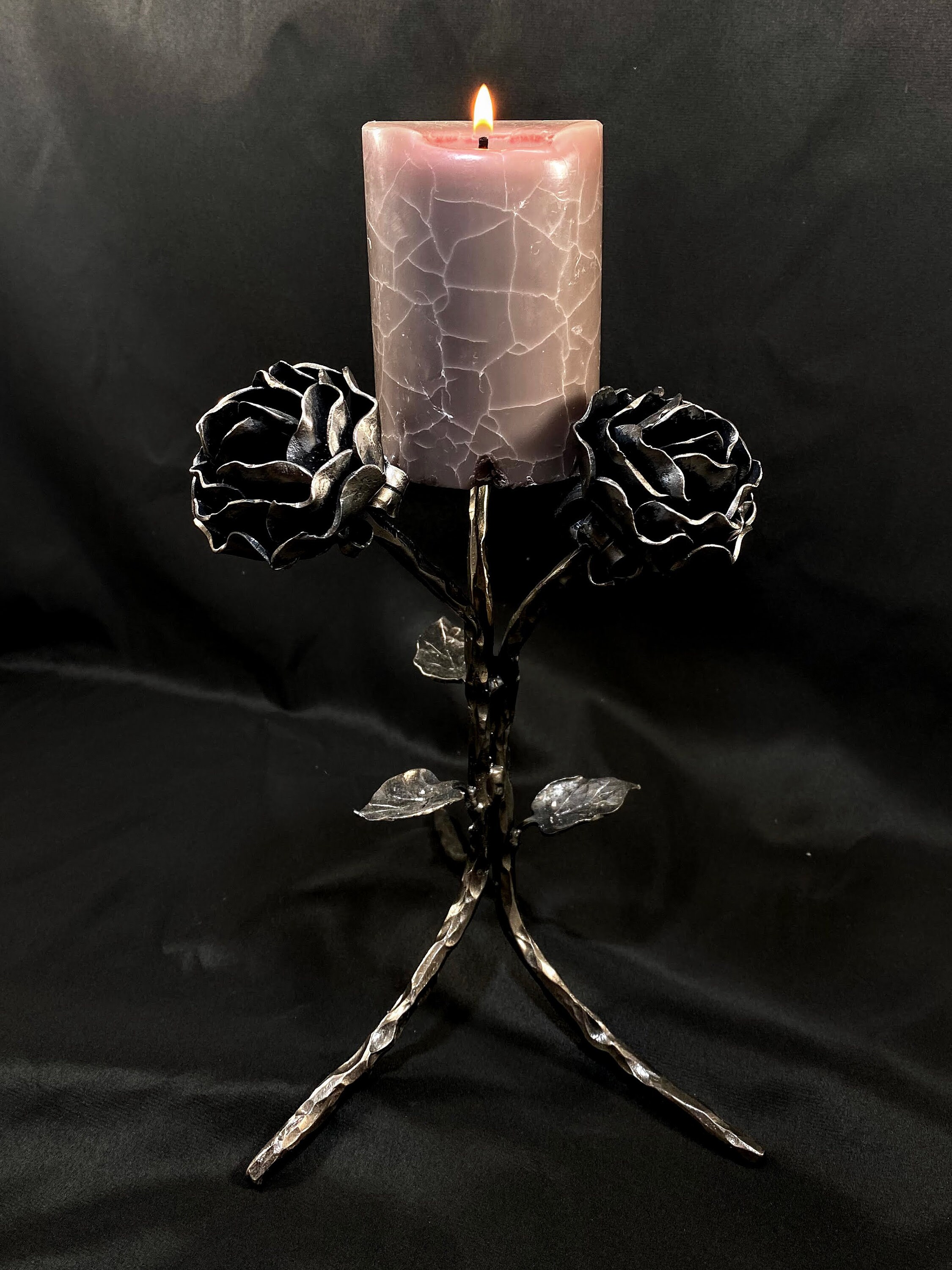 Metal Rose Candle Holder Etsy UK