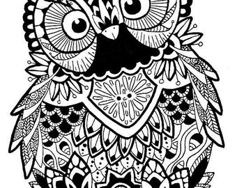 Download Baby Owl Mandala Svg Etsy