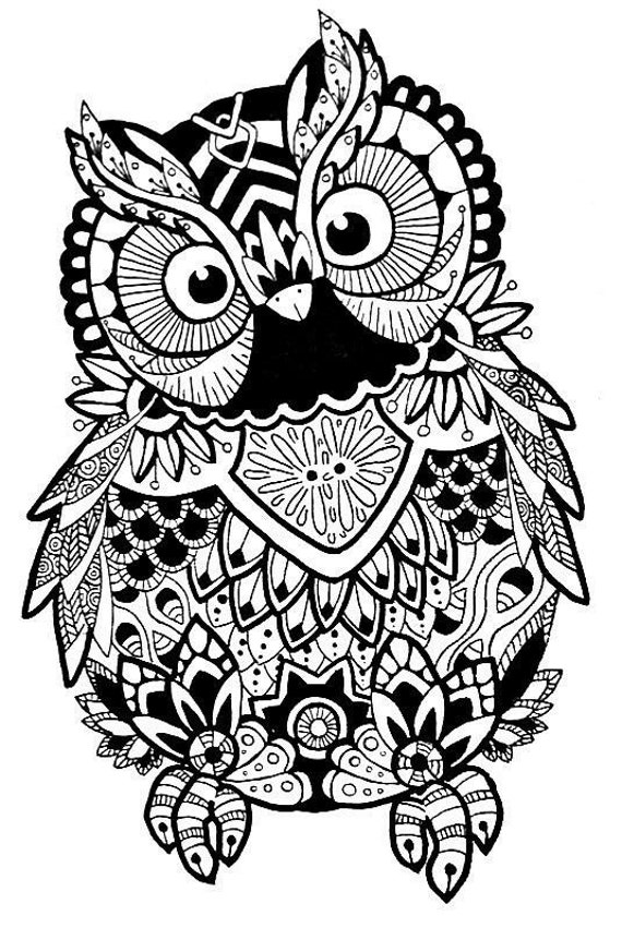 Download Owl Mandala Svg Cut File Cricut Silhouette Design Etsy