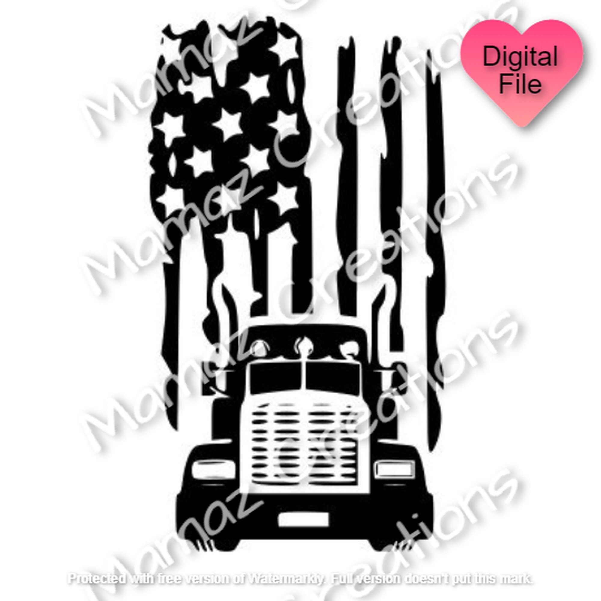 Free Free American Flag Trucker Svg 766 SVG PNG EPS DXF File