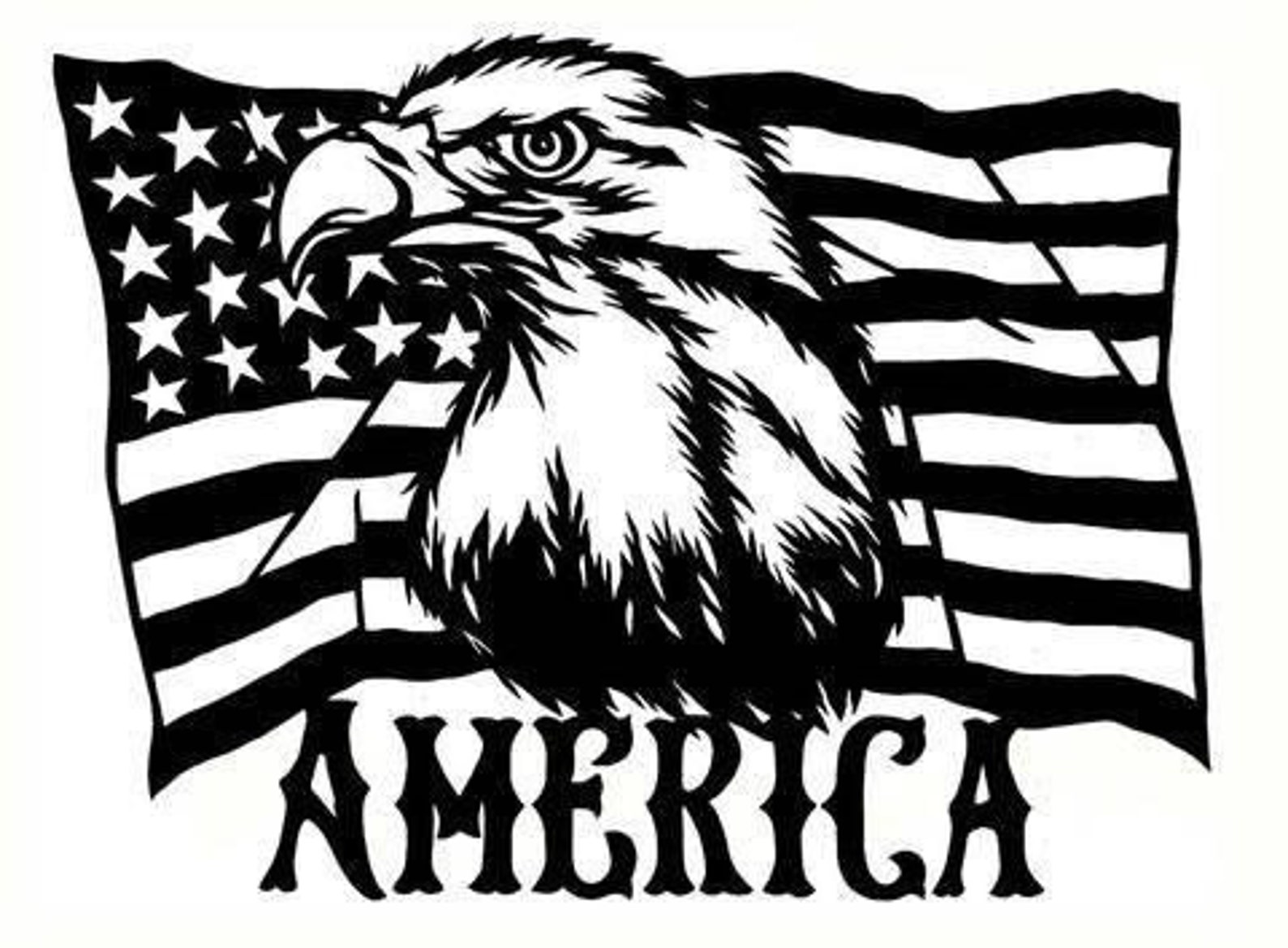 American Flag & Eagle SVG / Freedom / Cut File / Cricut / - Etsy