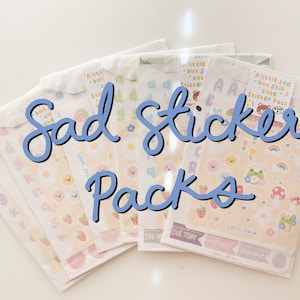 Sad But Still Cute Mystery Sticker Packs / B Grade Stickers / Second Chance Stickers / Mystery Sticker Packs / Sticker Grab Bags /