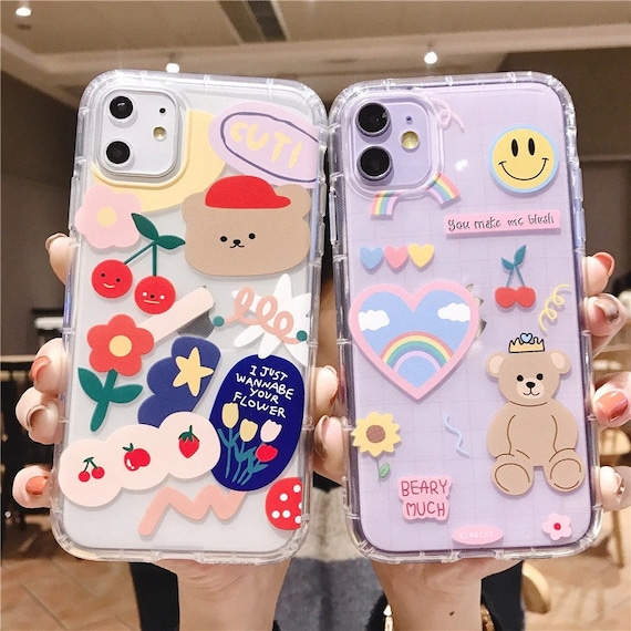 21 New Year 50 Off Iphone 12 Case Cute Cartoon Bear Phone Etsy
