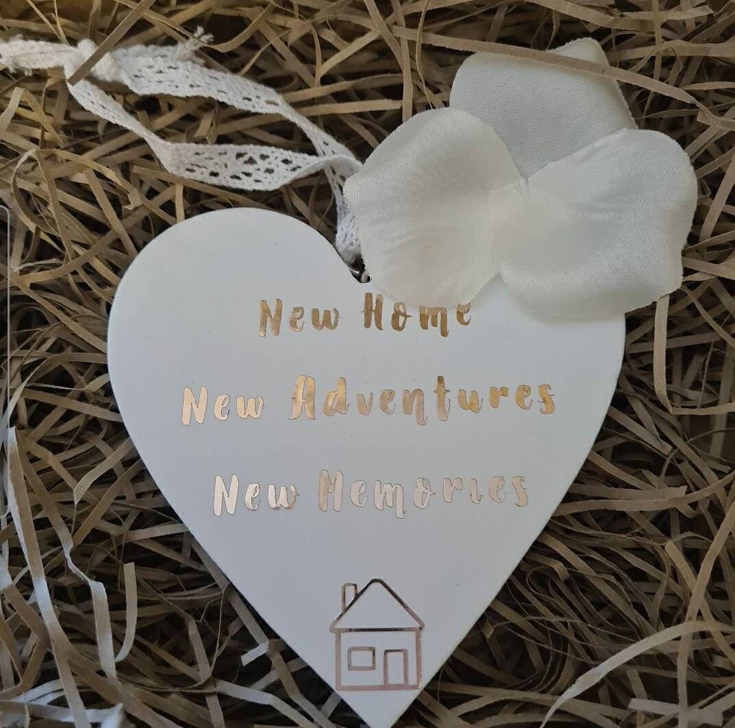 Placa Decorativa De Madera En Forma De Corazón - Regalo Perfecto Para Casa Nueva, Mudanza O Inauguración