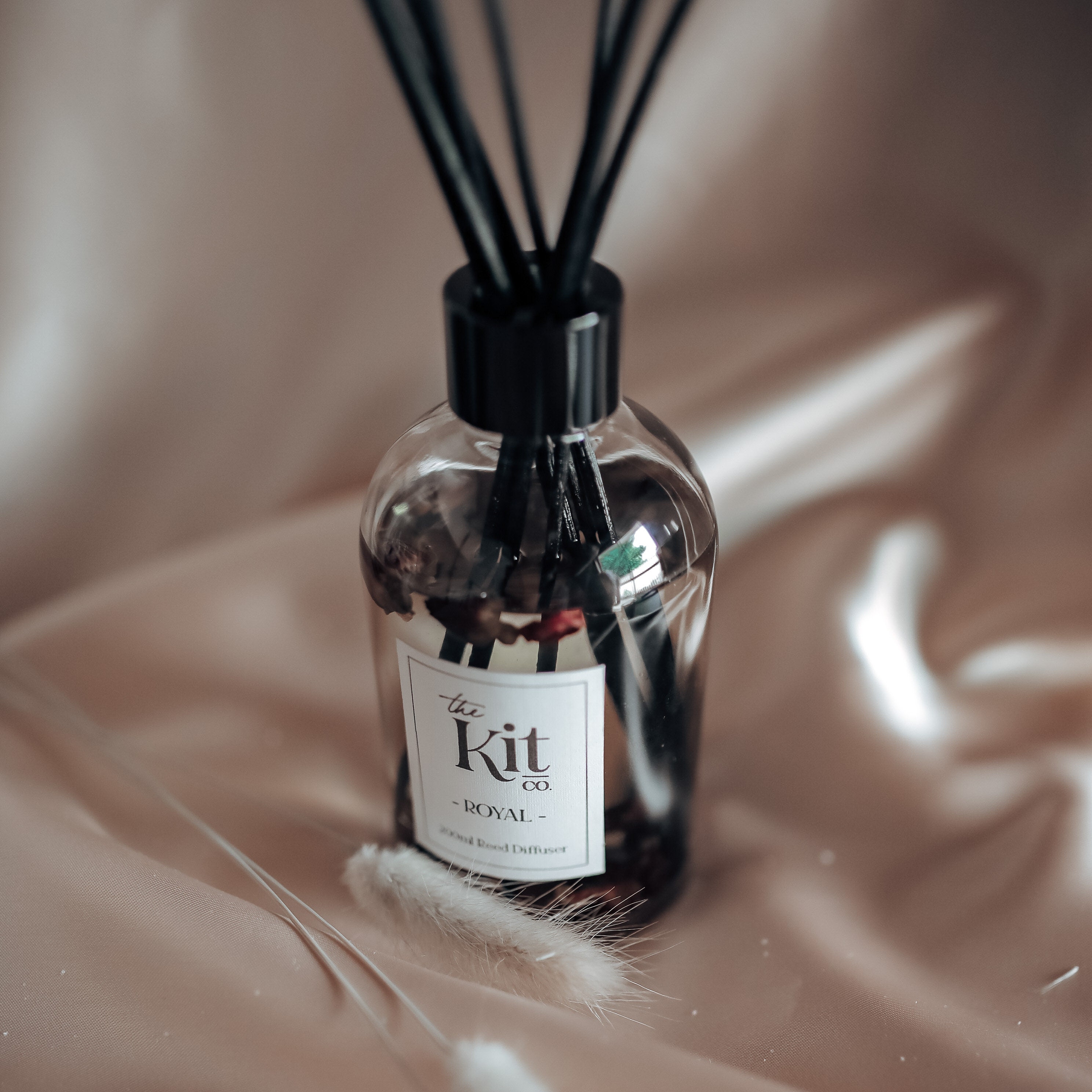 Black Reed Diffuser infused with Real Rose Petals Etsy