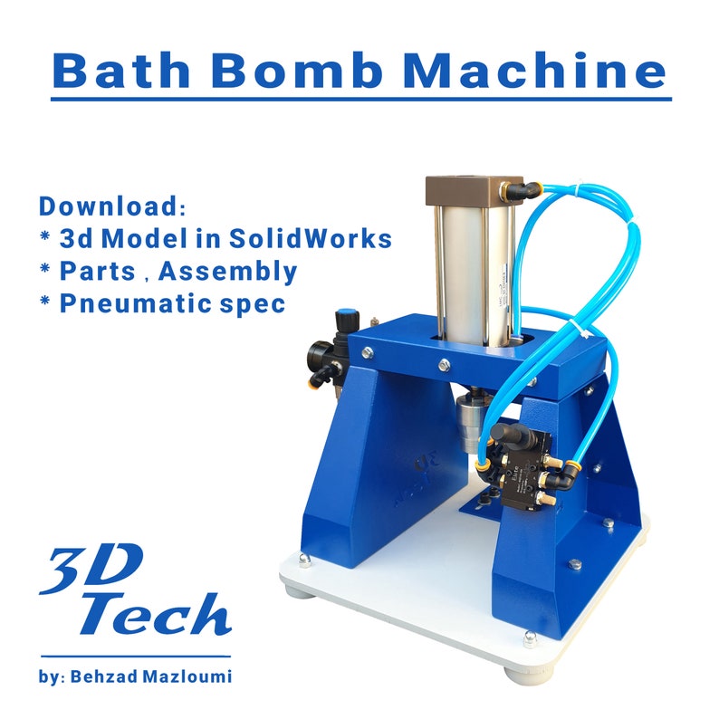 Bath Bomb Machine 3D Model by 3dtech Etsy Canada