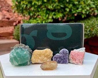 The Rough Crystal Set | Crystal gift box | Raw Crystal box | Crystal set | Beginner Crystals | Gift for crystal lover