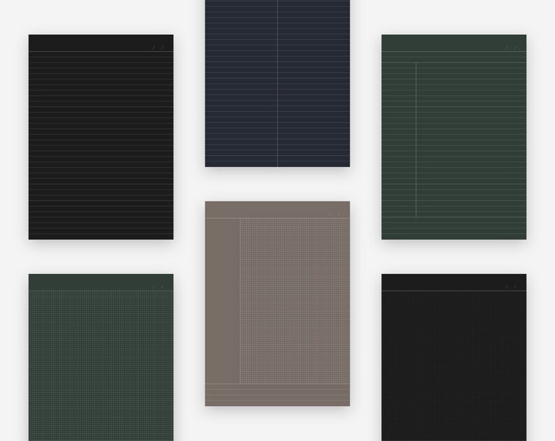 Digital Notebook Printable A4 Minimalist Design With Etsy