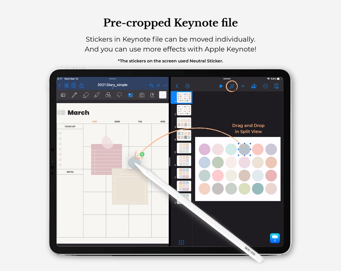 Vivid Digital Stickers and Sticky Notes for iPad Pre Cropped Stickers